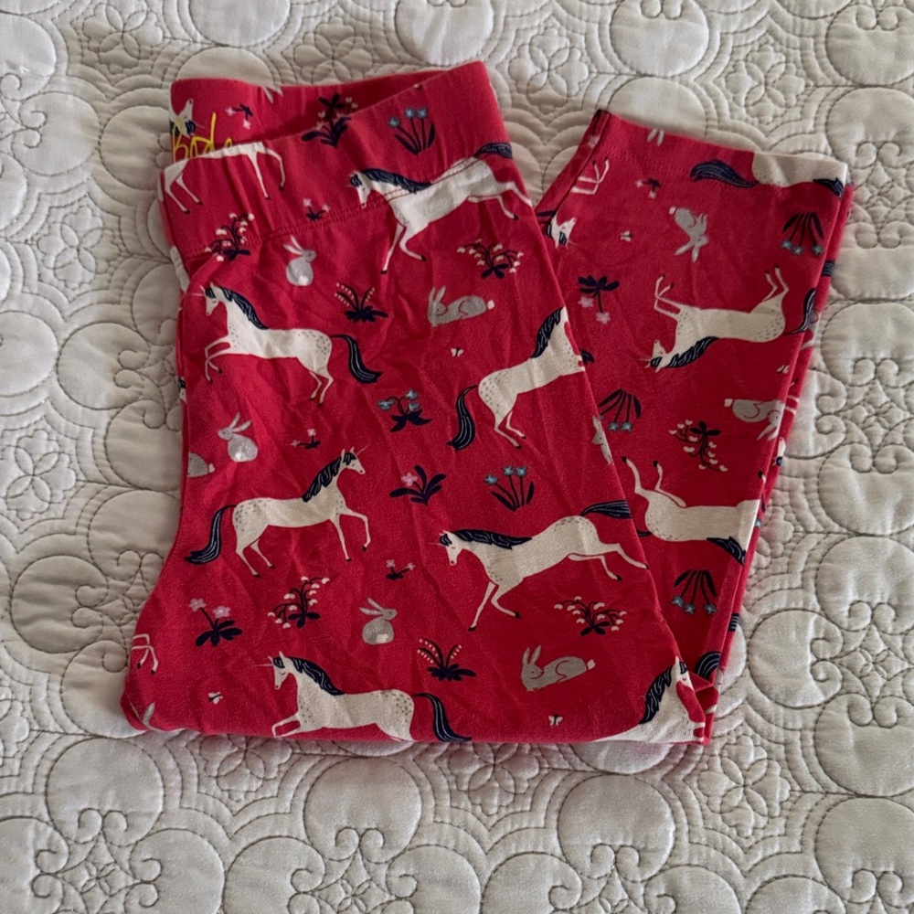 Mini Boden Pink Unicorn Leggings